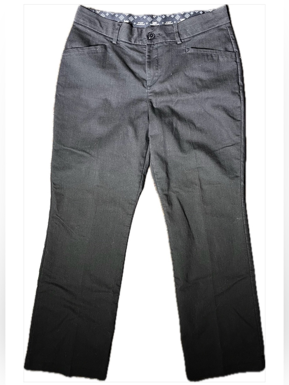 Lee Platinum Label Charcoal Black Trouser Pants No Gap Waistband Size 14